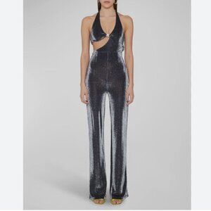 ROTATE Birger Christensen Isha Jumpsuit in black size 4 / 36